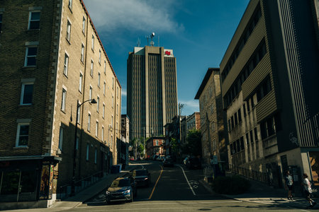 QUEBEC CITY, CANADA - JULY 2022 The ancient architecture of Quebec City. high quality photo