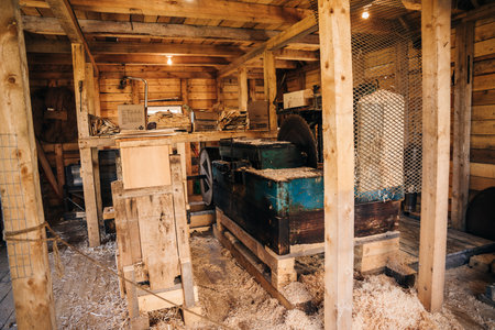 interiors in highland village museum in cape breton, nova scotia - oct, 2022. High quality photo