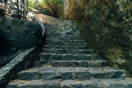 Tepozteco pyramid at Tepoztlan, Morelos, Mexico - April 2023. High quality photoの写真素材
