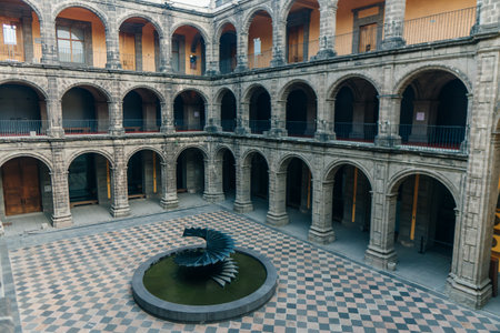 CDMX Mexico City 2023 MAY. Old Custom Ex Antigua Aduana, Antiguo colegio de San Ildefonso. High...