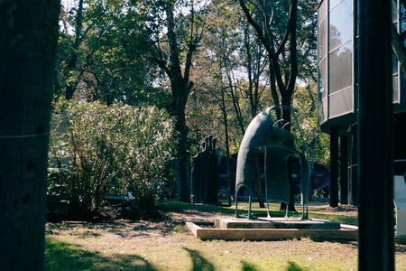 Mexico City - may 2023 Museum of Modern Art inside the Chapultepec forest. high quality photoのeditorial素材
