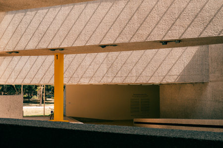Mexico City, CDMX, Mexico - may 2023 Facade of the Rufino Tamayo Museum at Chapultepec Park. high quality photoのeditorial素材