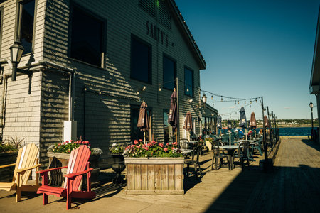 Halifax, Nova Scotia Canada - May 2023 waterfront in Halifax downtown. High quality photoのeditorial素材