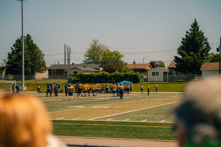 Sault Ste. Marie, ON, Canada - June 30, 2022 children's rugby tournament. High quality photo