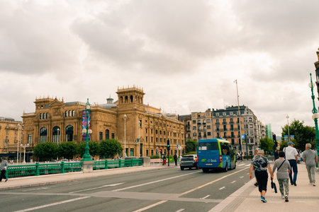 donostia - San Sebastian, Spain - September 12th 2023 Kursaal zubia Bridge. High quality photoのeditorial素材