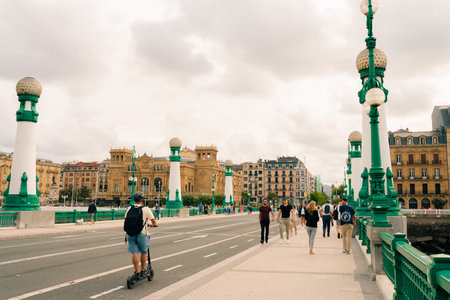 donostia - San Sebastian, Spain - September 12th 2023 Kursaal zubia Bridge. High quality photoのeditorial素材