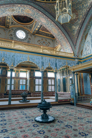 Istanbul, Turkey - January 2023 Interiors and exhibits in Topkapi kitchen pavilions. high quality photoのeditorial素材