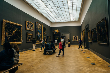 New York, New York State, USA - June 2th 2023 Interior of a luxury room of the Metropolitan Museum of Art. High quality photoのeditorial素材