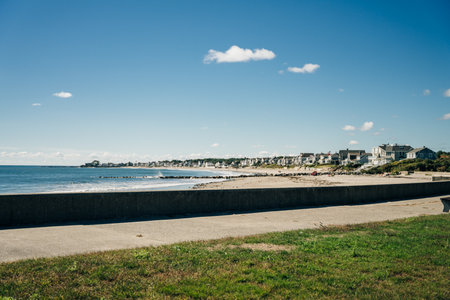 Hampton, NH, USA - July 23, 2020: North Hampton Beach. High quality photo