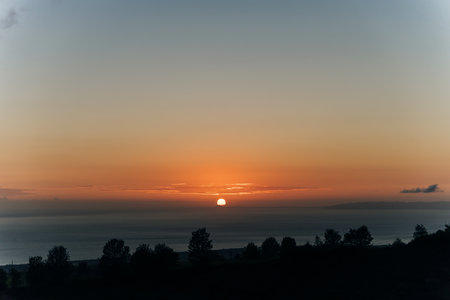 sunset on Kekaha Lookout in kauai, hawaii. High quality photoの写真素材
