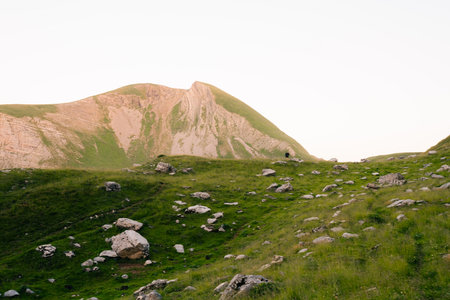 Amazing sunrise on the mountains Pyrenees. High quality photoの写真素材
