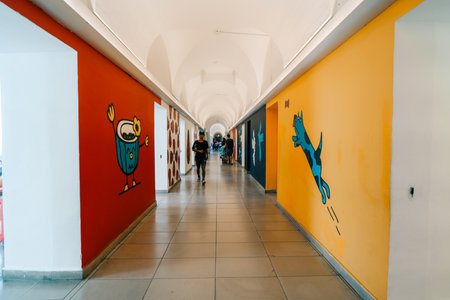 BUENOS AIRES, ARGENTINA - Dec 12th, 2023 exhibitions in Recoleta Cultural Center. High quality photoのeditorial素材