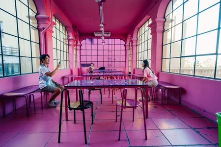 BUENOS AIRES, ARGENTINA - Dec 12th, 2023 exhibitions in Recoleta Cultural Center. High quality photoのeditorial素材