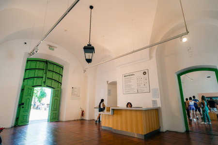 Buenos Aires, Argentina - Dec 2th 2023 exhibitions in Museo Historico Nacional del Cabildo y la Revolucion de Mayo. High quality photoのeditorial素材