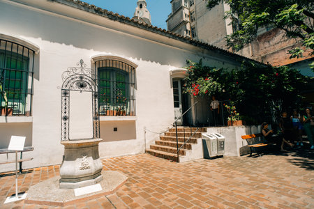 Buenos Aires, Argentina - Dec 2nd 2023 Patio interno do Museo Historico Nacional del Cabildo y la Revolucion de Mayo. High quality photoのeditorial素材