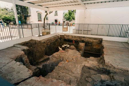 Buenos Aires, Argentina - Dec 2nd 2023 Patio interno do Museo Historico Nacional del Cabildo y la Revolucion de Mayo. High quality photoのeditorial素材