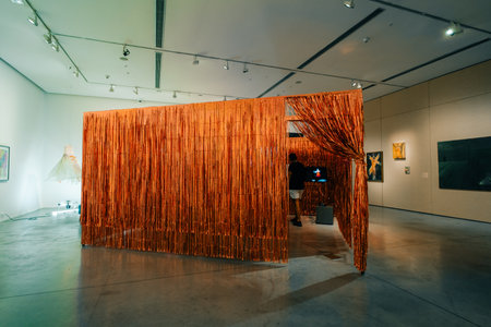 Buenos Aires, Argentina - dec 2th 2023 exhibitions in Buenos Aires Modern Art Museum. High quality photoのeditorial素材