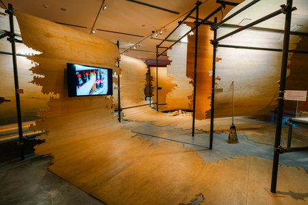 Buenos Aires, Argentina - dec 2th 2023 exhibitions in Buenos Aires Modern Art Museum. High quality photoのeditorial素材