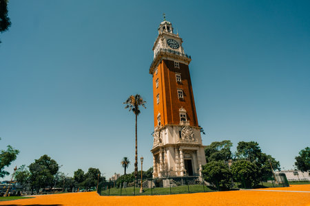 Torre Monumental or Torre de los Ingleses, Tower of the English in Buenos Aires, Argentina - Dec 2nd 2023. High quality photoのeditorial素材