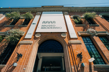 Buenos Aires, Argentina - Dec 2nd 2023 Facade of Buenos Aires Modern Art Museum. High quality photoのeditorial素材