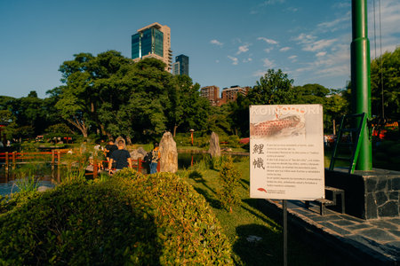Buenos Aires, Argentina - Dec 14, 2023 The Buenos Aires Japanese Garden, Jardin Japones. High quality photoのeditorial素材