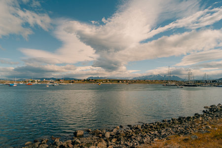 Tierra del Fuego as seen from the Beagle Channel. High quality photoの写真素材