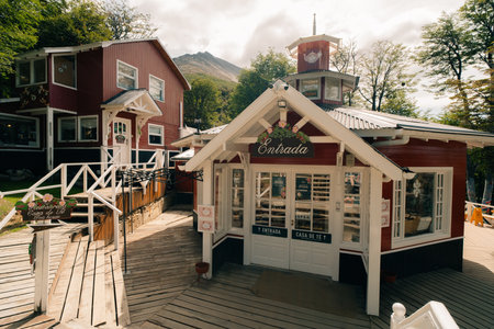 La Cabana Tea House in ushuaia, argentina - Dec 2nd 2023. High quality photoのeditorial素材