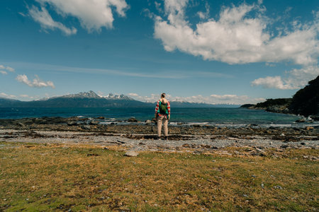 Lapataia bay in National Park Tierra del Fuego, Argentina. High quality photo