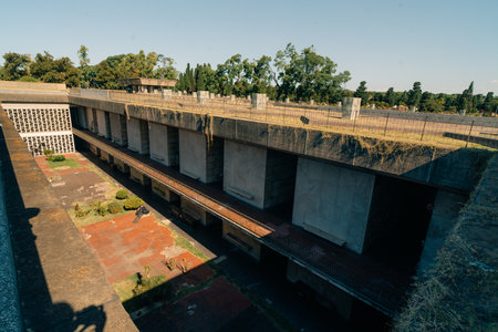 BUENOS AIRES, ARGENTINA - MARCH 4, 2023 Columbarium at Chacarita cemetery. High quality photoのeditorial素材