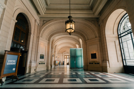 Buenos Aires, Argentina - May 19, 2023: Interior of Kirchner Cultural Center. High quality photoのeditorial素材