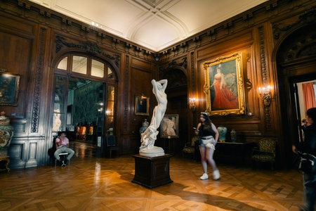 Buenos Aires, Argentina - Oct 06 2023 Classic style facade of National Museum of Decorative Art. High quality photoのeditorial素材