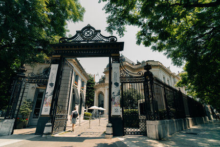 Buenos Aires, Argentina - Oct 06 2023 Classic style facade of National Museum of Decorative Art. High quality photoのeditorial素材