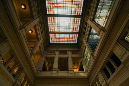 Buenos Aires, Argentina - May 19, 2023: Interior of Kirchner Cultural Center. High quality photoのeditorial素材