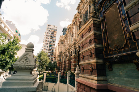 Buenos, Aires, Argentina - Sep 2th 2023 Building of Water and sanitary history museum called Museo del agua y de la historia sanitaria. High quality photoのeditorial素材