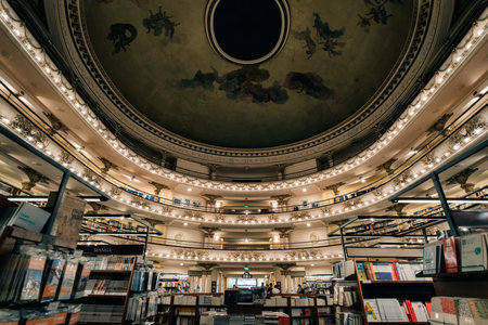 Buenos Aires, Argentina - Sep 2th 2023 The famous El Ateneo Grand Splendid, a bookshop set. High quality photoのeditorial素材