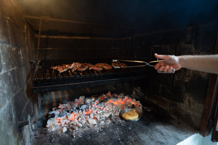 Typical Argentinian barbecue or asado. High quality photoの写真素材