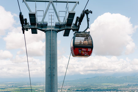Salta, Salta, Argentina - mar 4, 2024 Salta Cable Car Station of Transport to San Bernardo Hill. High quality photoのeditorial素材