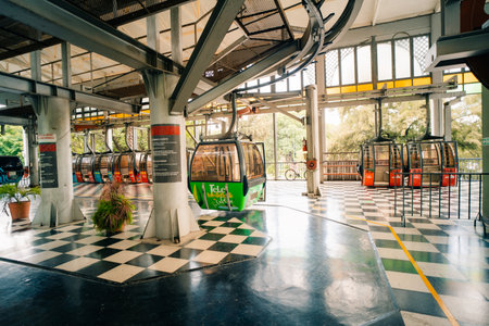 Salta, Salta, Argentina - mar 4, 2024 Salta Cable Car Station of Transport to San Bernardo Hill. High quality photoのeditorial素材