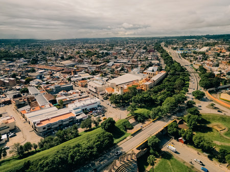aerial view of San Salvador de Jujuy, Argentina. High quality photo