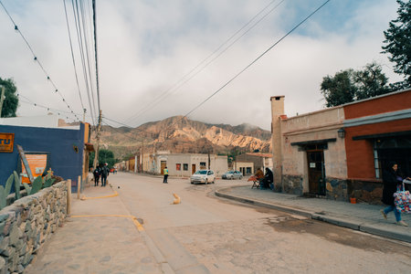 Tilcara, Argentina - Mar 4th 2024 A street market in Tilcara. High quality photoのeditorial素材