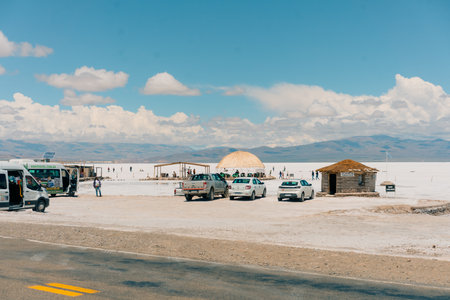 Salinas Grandes, Jujuy, Argentina - March 2nd 2024. High quality photoのeditorial素材