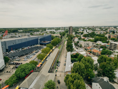 aerial View from the helicopter for Tigre, Buenos Aires, Argentina. High quality photoの写真素材