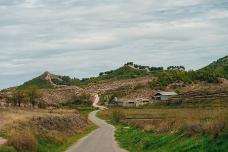 NAVARRE, SPAIN - OCTOBER 2022 pilgrim walking in French Way Camino Frances to Santiago de Compostela. High quality photoの写真素材