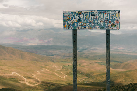 road to anorama of the Cerro de los 14 Colores, Jujuy, Argentina. High quality photoの写真素材