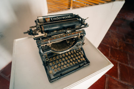 Old legendary Underwood No. 5 typewriter. High quality photoの写真素材