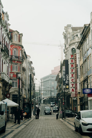 Porto, Portugal - April 24 2024 Downtown of Porto city. High quality photoのeditorial素材