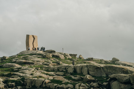 Preciosa foto del Santuario de la Virgen de la Barca, Spain. High quality photoのeditorial素材
