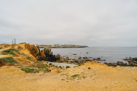 Colorful houses, buildings and yachts in Port Saplaya, Valencia's Little Venice. High quality photoの写真素材