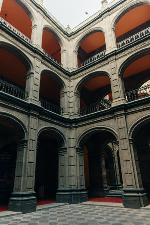 CDMX Mexico City 2023 MAY. Old Custom Ex Antigua Aduana, Antiguo colegio de San Ildefonso. High quality photoのeditorial素材