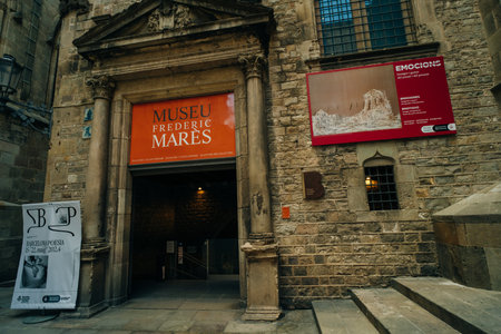 Cathedral in Barcelona. Catalonia. Gothic architecture in Spain. High quality photoのeditorial素材